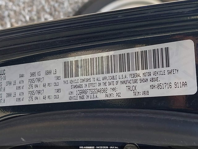 Продажа на аукционе авто 2016 Ram 1500 Tradesman, vin: 1C6RR6FT5GS340302, номер лота: 44944015
