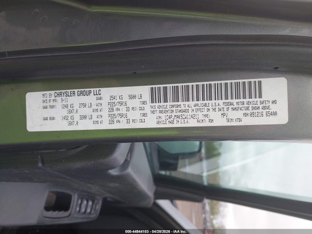 44944103 :رقم المزاد ، 1C4PJMAK5CW114211 vin ، 2012 Jeep Liberty Sport مزاد بيع