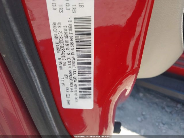 Aukcja sprzedaży 2012 Dodge Grand Caravan Sxt, vin: 2C4RDGCG1CR242416, numer aukcji: 44944216