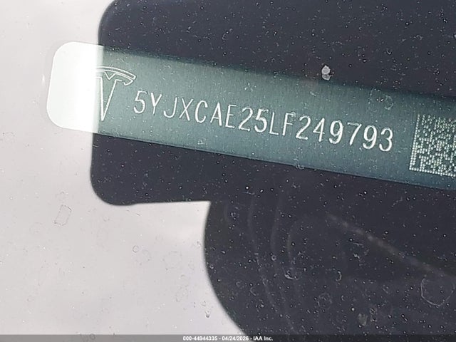 Auction sale of the 2020 Tesla Model X Long Range Dual Motor All-wheel Drive/long Range Plus Dual Motor All-wheel Drive, vin: 5YJXCAE25LF249793, lot number: 44944335