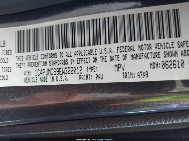 44944349 :رقم المزاد ، 1C4PJMCS9EW322012 vin ، 2014 Jeep Cherokee Latitude مزاد بيع