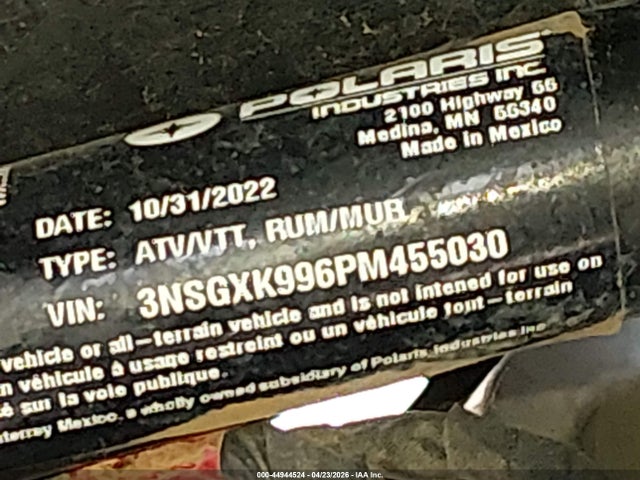3NSGXK996PM455030 Polaris Gemeral Xp 1000 Ultimate