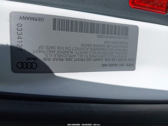 Продажа на аукционе авто 2023 Audi A4 Premium 40 Tfsi Quattro S Tronic, vin: WAUABAF44PN012855, номер лота: 44944560