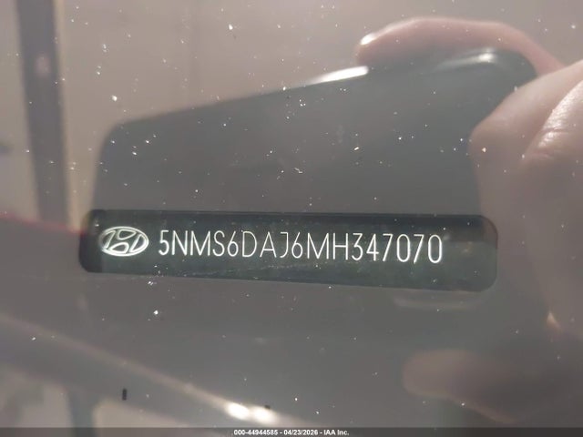 Продажа на аукционе авто 2021 Hyundai Santa Fe Sel, vin: 5NMS6DAJ6MH347070, номер лота: 44944585