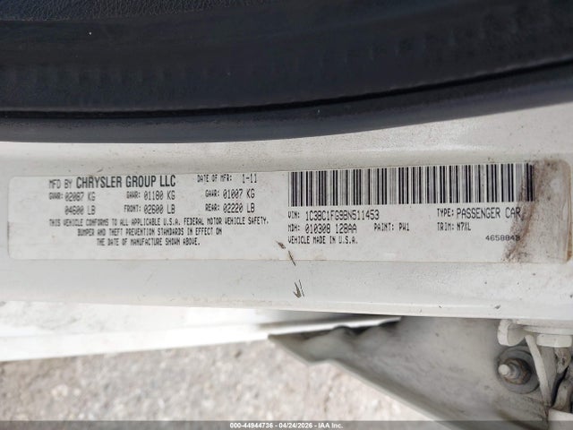 Продаж на аукціоні авто 2011 Chrysler 200 Touring, vin: 1C3BC1FG9BN511453, номер лоту: 44944736