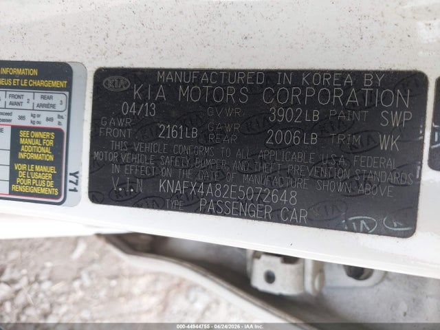 Продаж на аукціоні авто 2014 Kia Forte Ex, vin: KNAFX4A82E5072648, номер лоту: 44944755