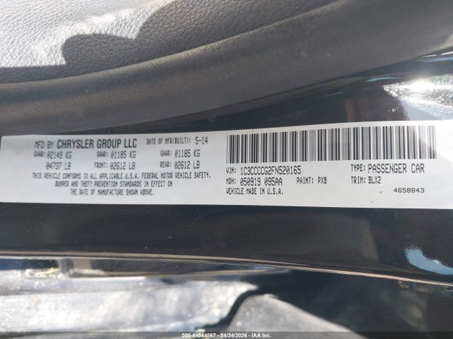 Chrysler 200 C 2015 1C3CCCCG2FN520165 Image 9