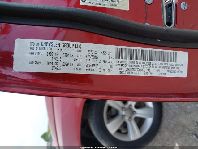 Aukcja sprzedaży 2014 Jeep Compass Latitude, vin: 1C4NJDEBXED706879, numer aukcji: 44944913