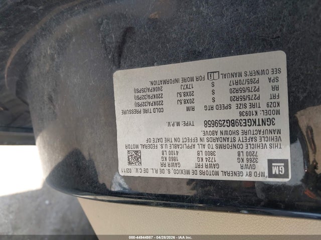Продажа на аукционе авто 2011 Chevrolet Avalanche 1500 Ltz, vin: 3GNTKGE39BG259658, номер лота: 44944987