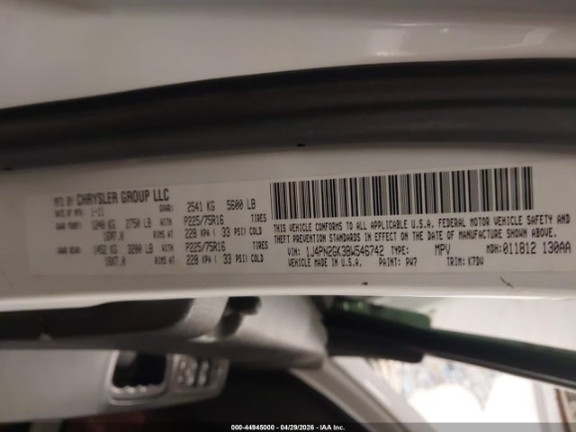 Продажа на аукционе авто 2011 Jeep Liberty Sport, vin: 1J4PN2GK3BW546742, номер лота: 44945000