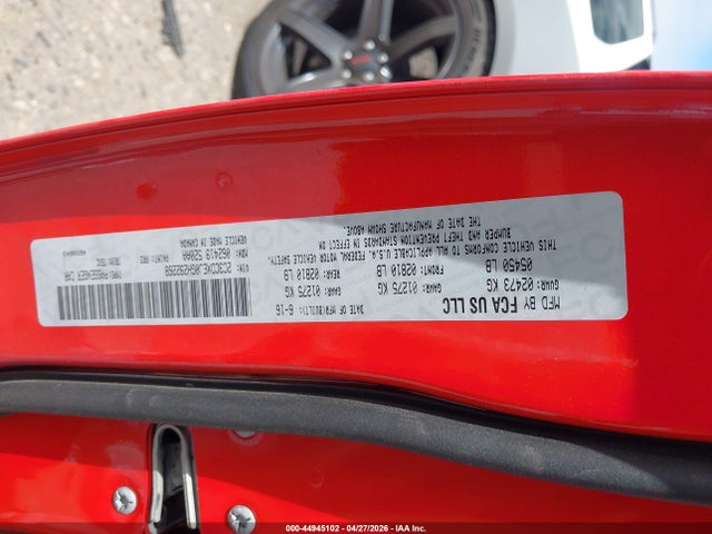 44945102 :رقم المزاد ، 2C3CDXEJ0GH292268 vin ، 2016 Dodge Charger Srt 392 مزاد بيع