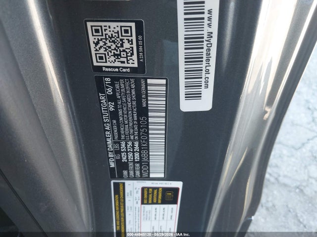 Aukcja sprzedaży 2019 Mercedes-benz Amg E 53 4matic, vin: WDD1J6BB1KF075105, numer aukcji: 44945120