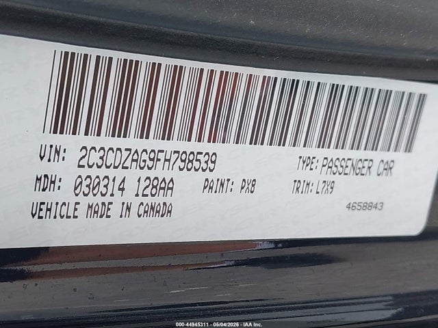 Продажа на аукционе авто 2015 Dodge Challenger Sxt, vin: 2C3CDZAG9FH798539, номер лота: 44945311