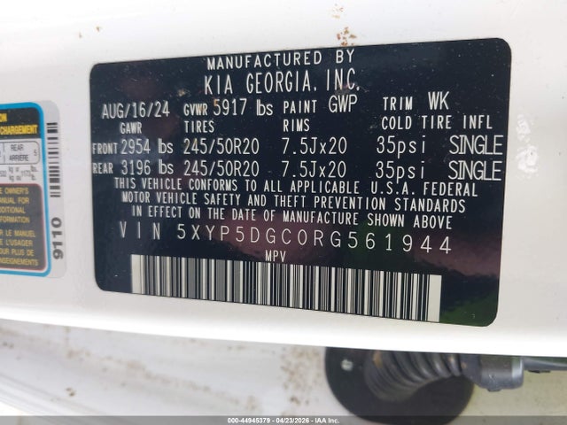 5XYP5DGC0RG561944 KIA Telluride Sx Prestige X-line