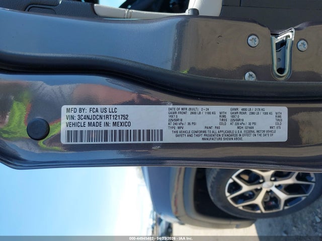 2024 Jeep Compass Limited 4x4 მანქანა იყიდება აუქციონზე, vin: 3C4NJDCN1RT121752, აუქციონის ნომერი: 44945402