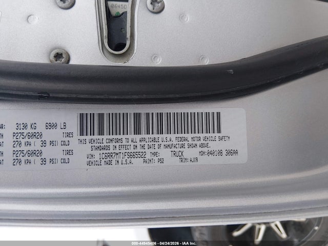 Продаж на аукціоні авто 2015 Ram 1500 Sport, vin: 1C6RR7MT1FS665522, номер лоту: 44945406
