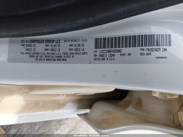 Aukcja sprzedaży 2015 Chrysler 200 Limited, vin: 1C3CCCAB8FN556062, numer aukcji: 44945453