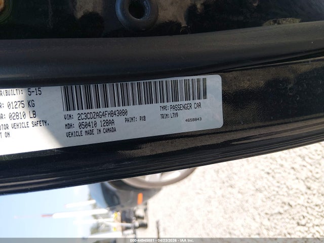 Aukcja sprzedaży 2015 Dodge Challenger Sxt, vin: 2C3CDZAG4FH843080, numer aukcji: 44945881