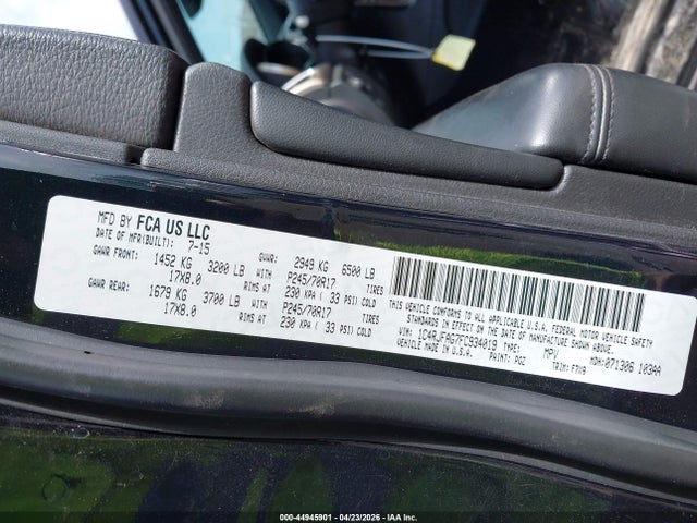 2015 Jeep Grand Cherokee Laredo მანქანა იყიდება აუქციონზე, vin: 1C4RJFAG7FC934019, აუქციონის ნომერი: 44945901