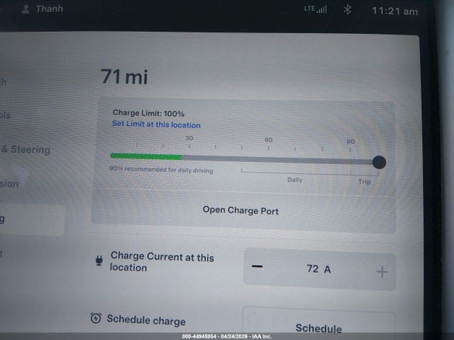 44945954 :رقم المزاد ، 5YJXCDE22JF102149 vin ، 2018 Tesla Model X 100d/75d/p100d مزاد بيع