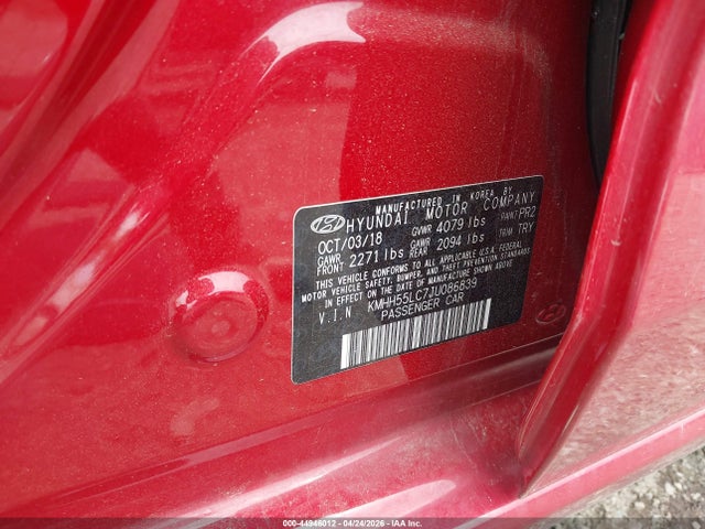 Продажа на аукционе авто 2018 Hyundai Elantra Gt Sport, vin: KMHH55LC7JU086839, номер лота: 44946012