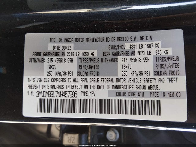 Mazda Cx-30 Select 2022 3MVDMBBL7NM457996 Image 9