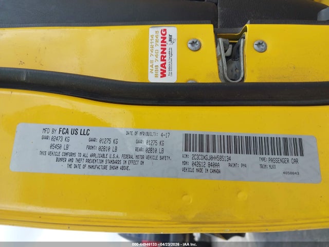 Продаж на аукціоні авто 2017 Dodge Charger Daytona 392 Rwd, vin: 2C3CDXGJ0HH585134, номер лоту: 44946133