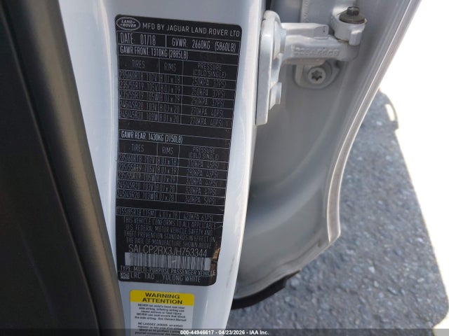 Продаж на аукціоні авто 2018 Land Rover Discovery Sport Se, vin: SALCP2RX3JH753344, номер лоту: 44946617