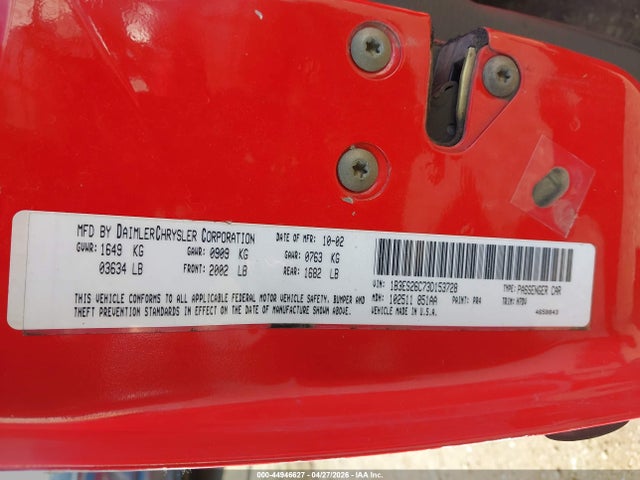 Продажа на аукционе авто 2003 Dodge Neon Se, vin: 1B3ES26C73D153728, номер лота: 44946627