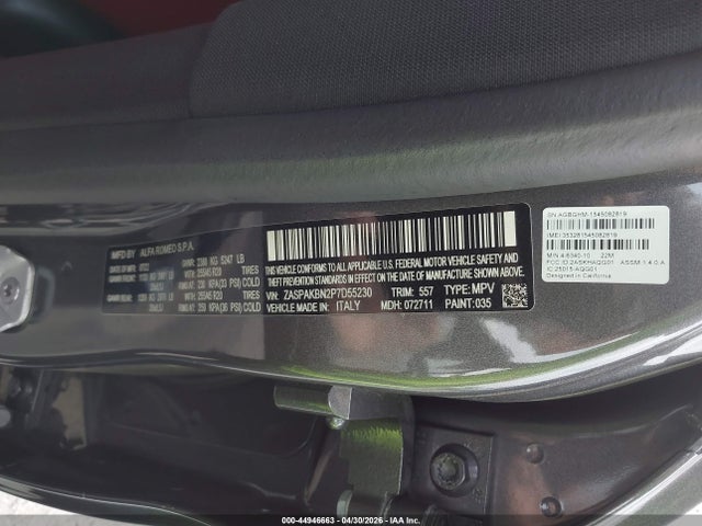 Продажа на аукционе авто 2023 Alfa Romeo Stelvio Veloce Awd, vin: ZASPAKBN2P7D55230, номер лота: 44946663