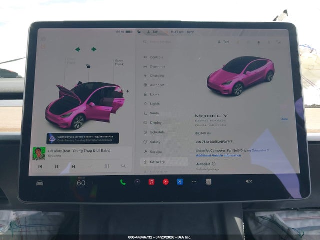 Продажа на аукционе авто 2022 Tesla Model Y Long Range Dual Motor All-wheel Drive, vin: 7SAYGDEE2NF317171, номер лота: 44946732