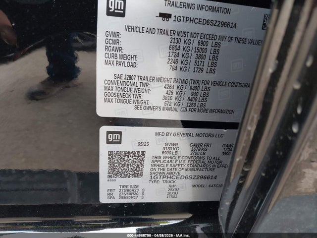 1GTPHCED6SZ296614 GMC Sierra 1500 2wd Short Box Elevation