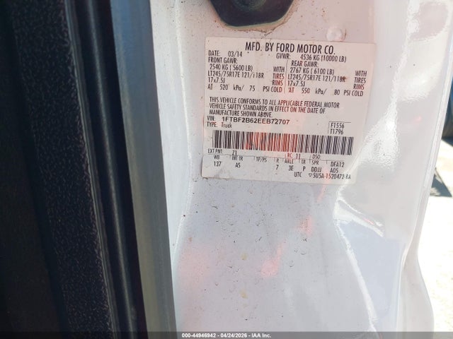 Ford F-250 Xl 2014 1FTBF2B62EEB72707 Image 9