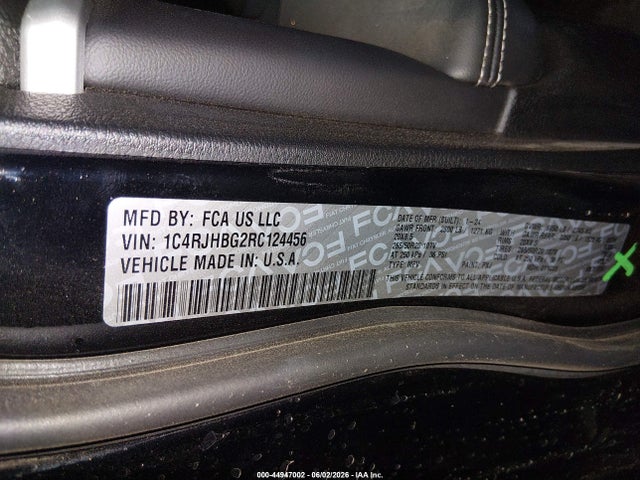1C4RJHBG2RC124456 Jeep Grand Cherokee Limited 4x4
