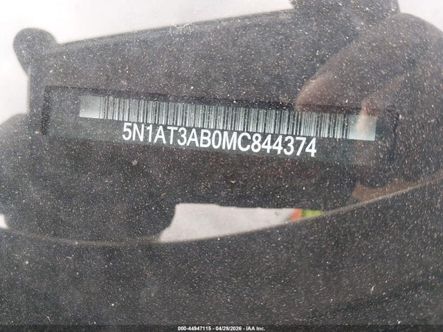 44947115 :رقم المزاد ، 5N1AT3AB0MC844374 vin ، 2021 Nissan Rogue S Intelligent Awd مزاد بيع