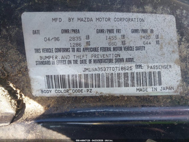 Продаж на аукціоні авто 1996 Mazda Mx-5 Miata, vin: JM1NA3537T0718625, номер лоту: 44947128