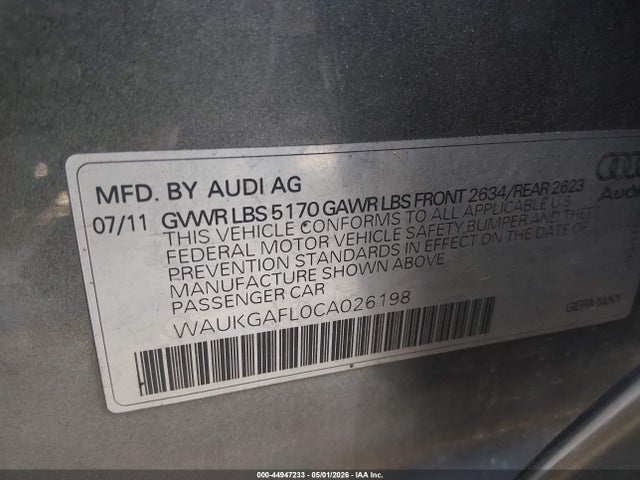 Aukcja sprzedaży 2012 Audi S4 3.0 Premium Plus, vin: WAUKGAFL0CA026198, numer aukcji: 44947233