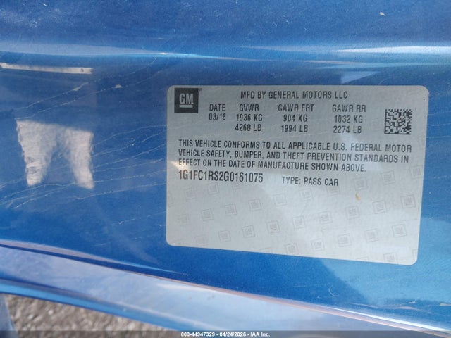 1G1FC1RS2G0161075 Chevrolet Camaro 2lt