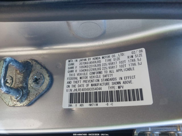 Продажа на аукционе авто 2008 Honda Cr-v Ex, vin: JHLRE48568C054044, номер лота: 44947400