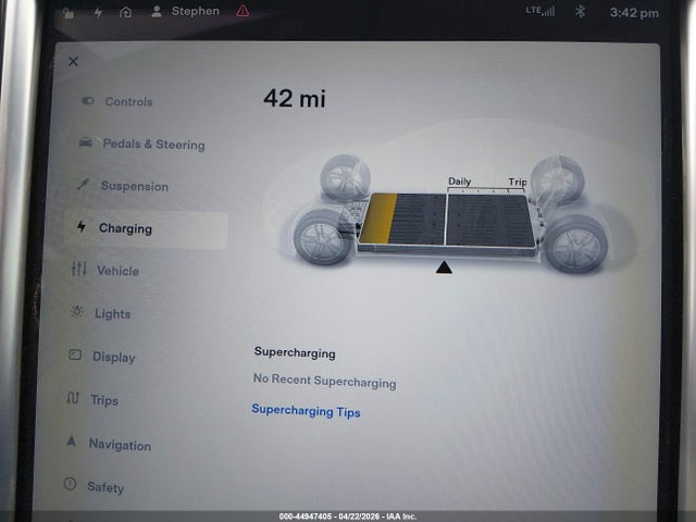 44947405 :رقم المزاد ، 5YJSA1H14EFP35789 vin ، 2014 Tesla Model S P85 مزاد بيع