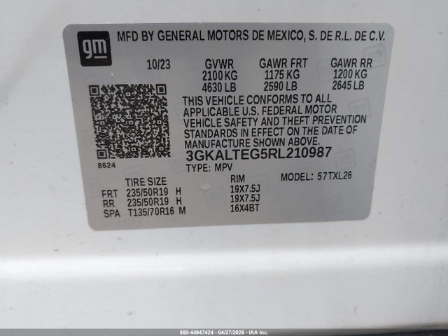 Продаж на аукціоні авто 2024 Gmc Terrain Awd Sle, vin: 3GKALTEG5RL210987, номер лоту: 44947424