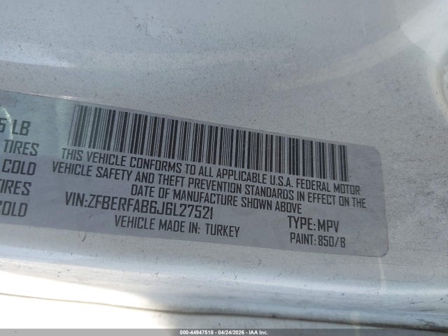Продаж на аукціоні авто 2018 Ram Promaster City Tradesman, vin: ZFBERFAB6J6L27521, номер лоту: 44947518