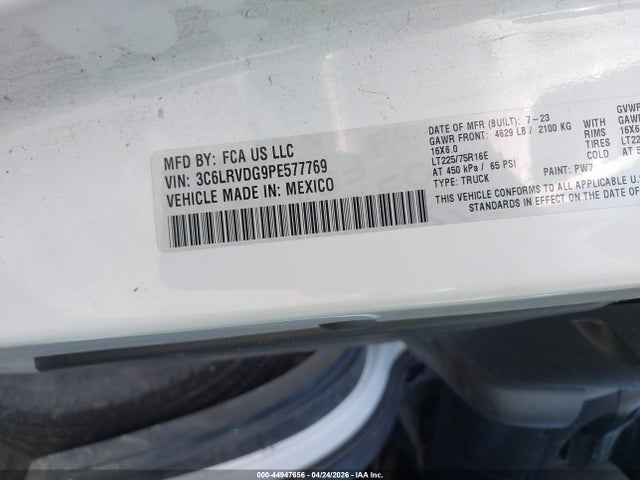 3C6LRVDG9PE577769 RAM Promaster 2500 High Roof 159 Wb
