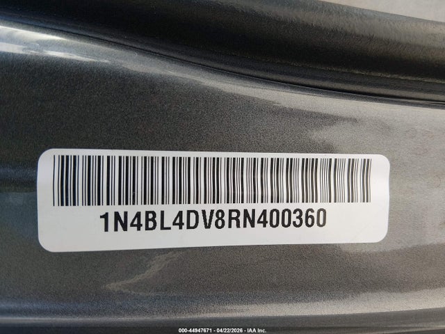 1N4BL4DV8RN400360 Nissan Altima Sv Fwd