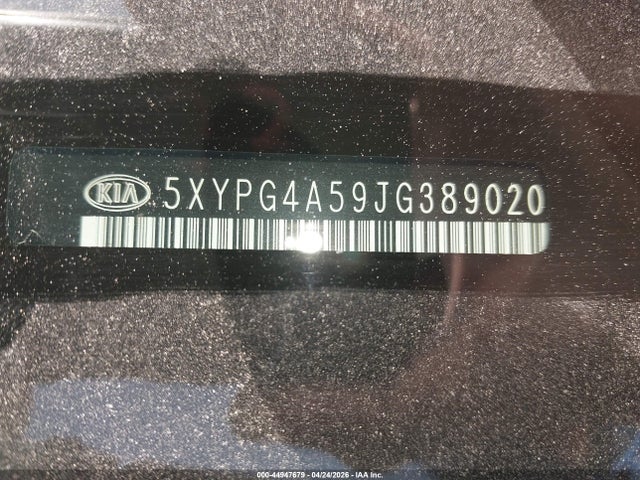 Aukcja sprzedaży 2018 Kia Sorento 3.3l Lx, vin: 5XYPG4A59JG389020, numer aukcji: 44947679