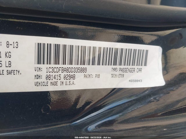 Продажа на аукционе авто 2013 Dodge Dart Sxt, vin: 1C3CDFBA8DD335889, номер лота: 44947688