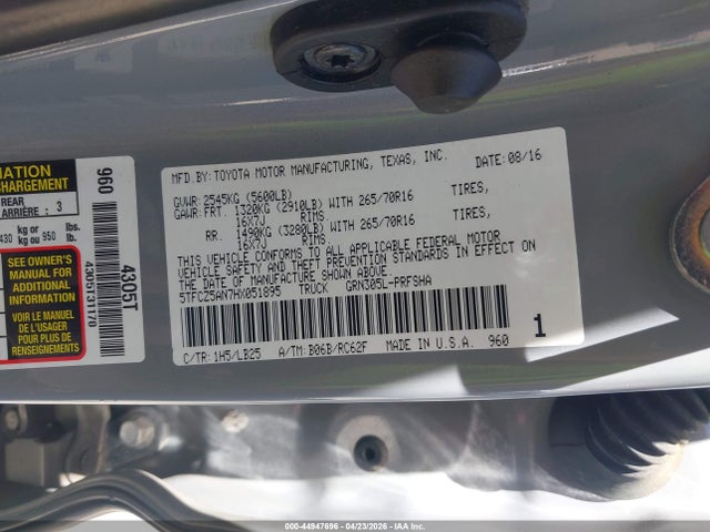 5TFCZ5AN7HX051895 Toyota Tacoma Trd Pro