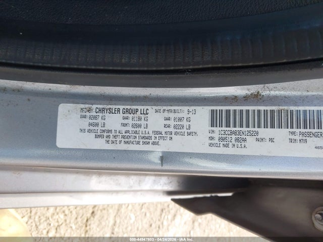 Aukcja sprzedaży 2014 Chrysler 200 Lx, vin: 1C3CCBAB3EN125220, numer aukcji: 44947803