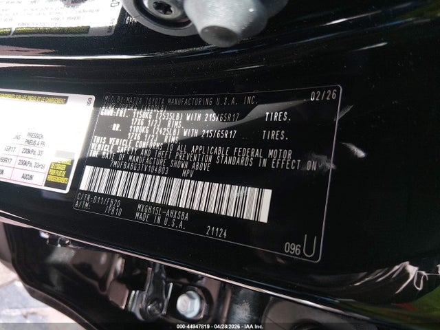 44947819 :رقم المزاد ، 7MUFBABG3TV104803 vin ، 2026 Toyota Corolla Cross Hybrid Se مزاد بيع