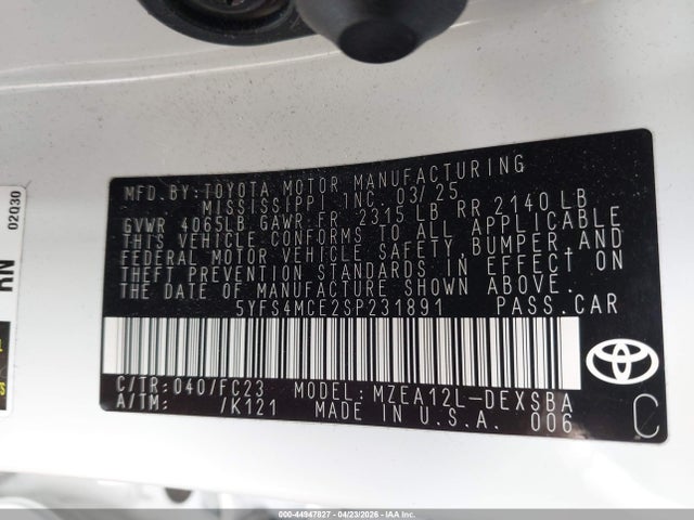 Toyota COROLLA SE 2025 5YFS4MCE2SP231891 Image 9